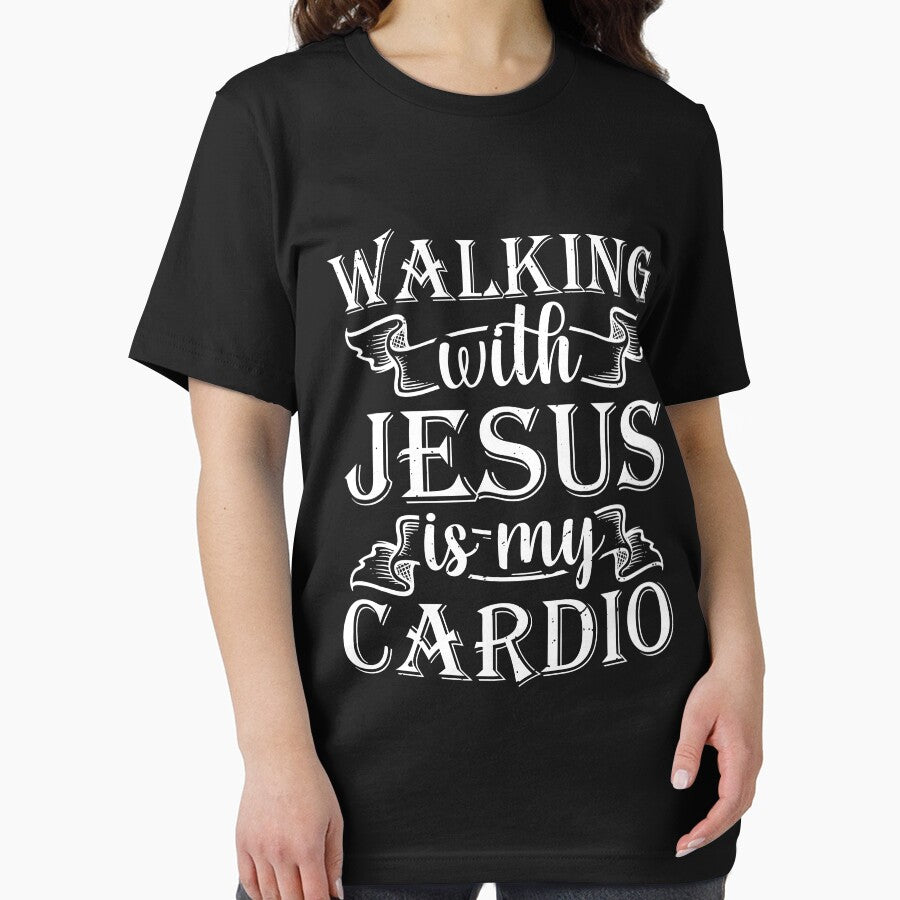 Walking With Jesus Is My Cardio Funny Religious by MakeGoodChoices T-Shirts, Hoodie, Sweatshirt | BlankRebels.com (Image 2)