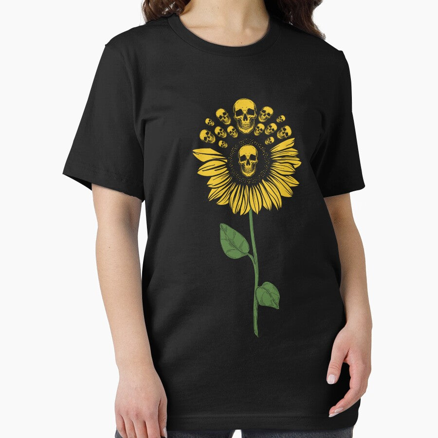 Flower Skull Funny Sun Flower Halloween by DNW-art T-Shirts, Hoodie, Sweatshirt | BlankRebels.com (Image 2)