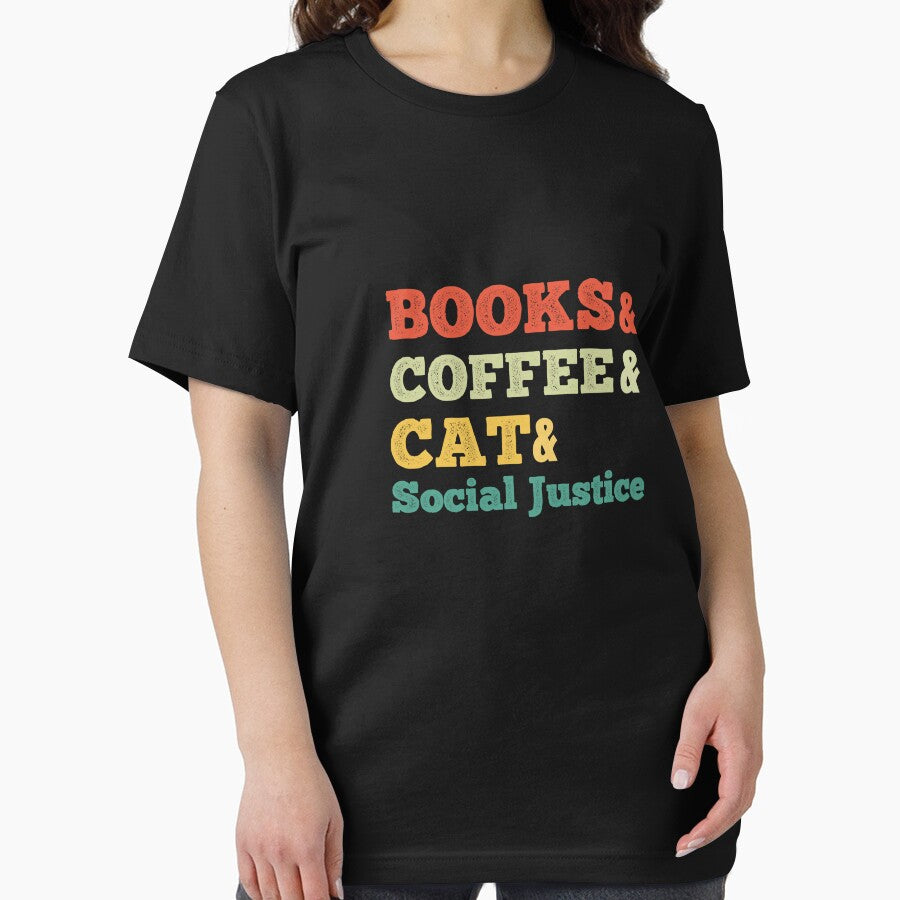 books and coffee and cat and social justice by storefoxmix T-Shirts, Hoodie, Sweatshirt | BlankRebels.com (Image 2)
