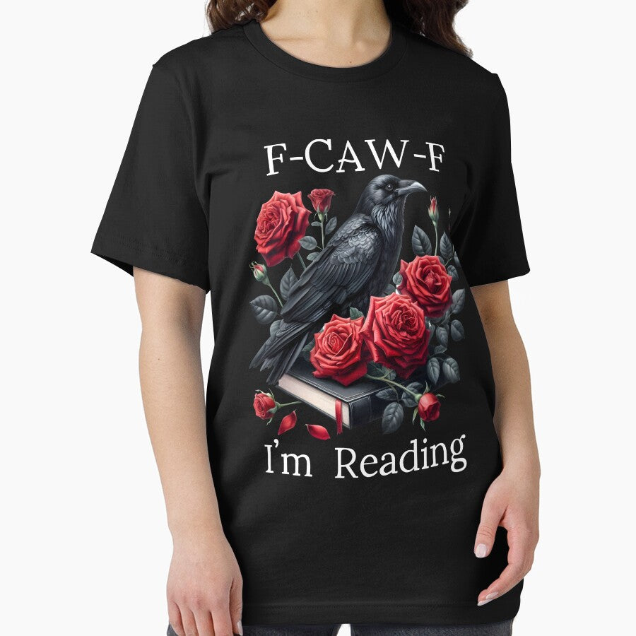 Crow F-Caw-F Fck Off Im Reading Smut Books Dark Romance Book by pansak T-Shirts, Hoodie, Sweatshirt (Image 2)