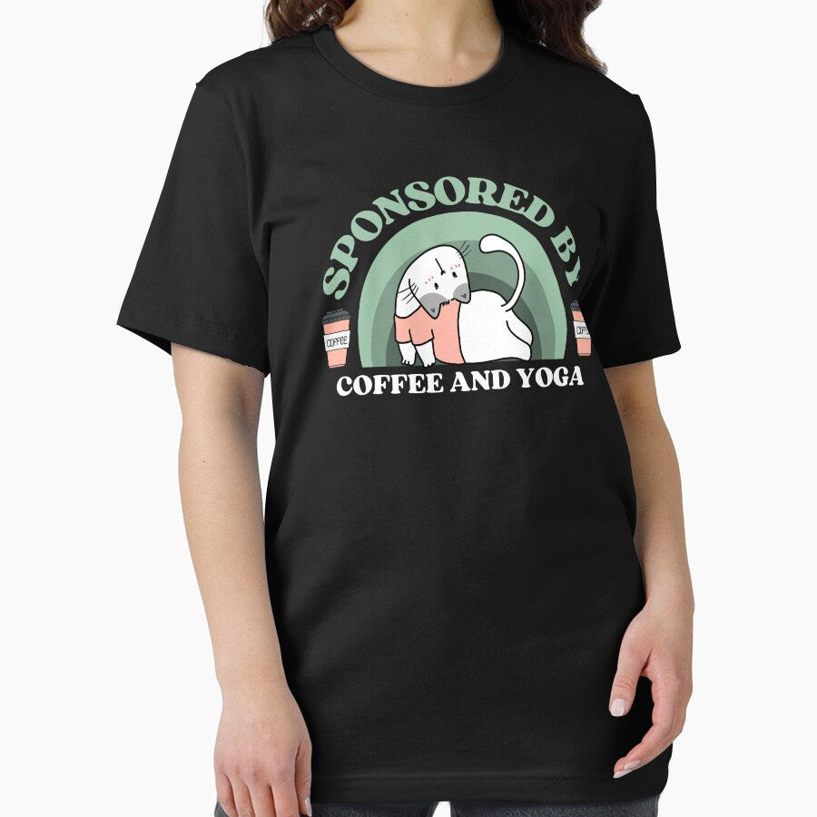Sponsored Coffee Yoga Funny Yoga Cat T-Shirts, Hoodie, Sweatshirt