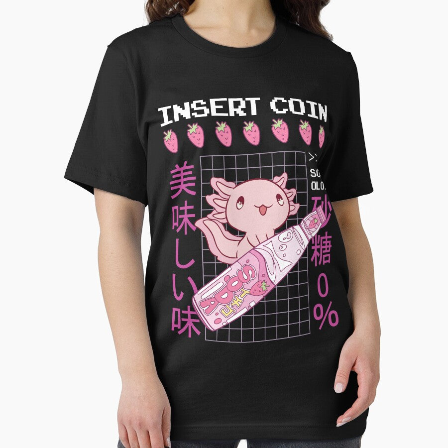 Kawaii Axolotl Riding Soda Aesthetic Japanese Anime by MrEddie10 T-Shirts, Hoodie, Sweatshirt | BlankRebels.com (Image 2)