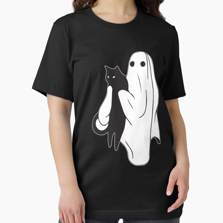 Ghost Holding Black Cat Halloween by GuyWithtPie T-Shirts, Hoodie, Sweatshirt | BlankRebels.com (Image 2)