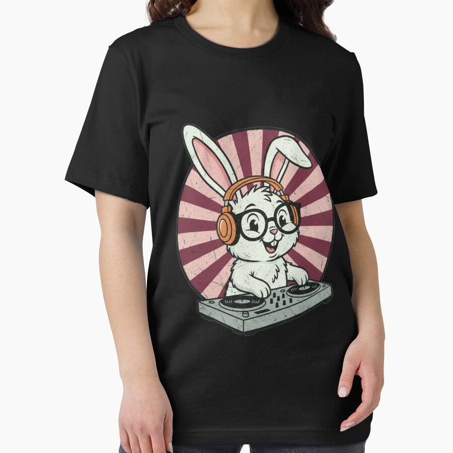 DJ Rabbit Funny Vintage Style Music Rabbit by Glozen T-Shirts, Hoodie, Sweatshirt | BlankRebels.com (Image 2)