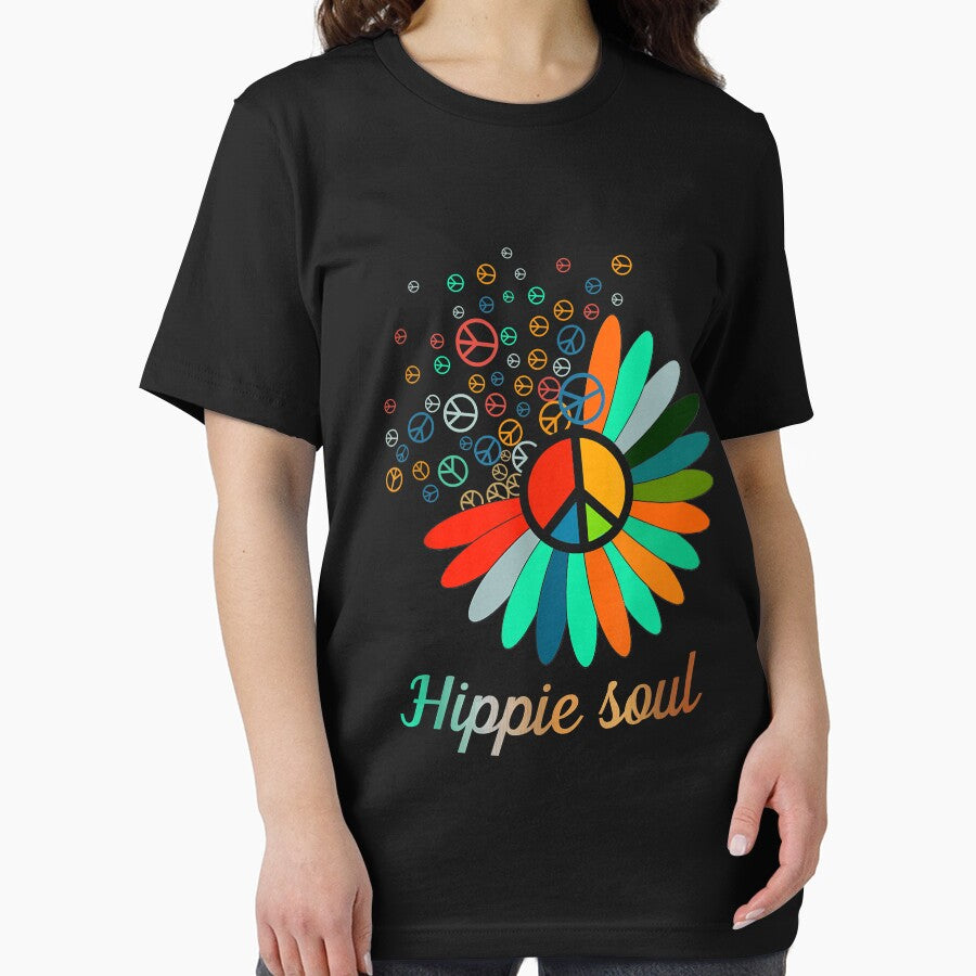 Daisy Flower Peace Sign Hippie Soul Hippy by shannange T-Shirts, Hoodie, Sweatshirt | BlankRebels.com (Image 2)
