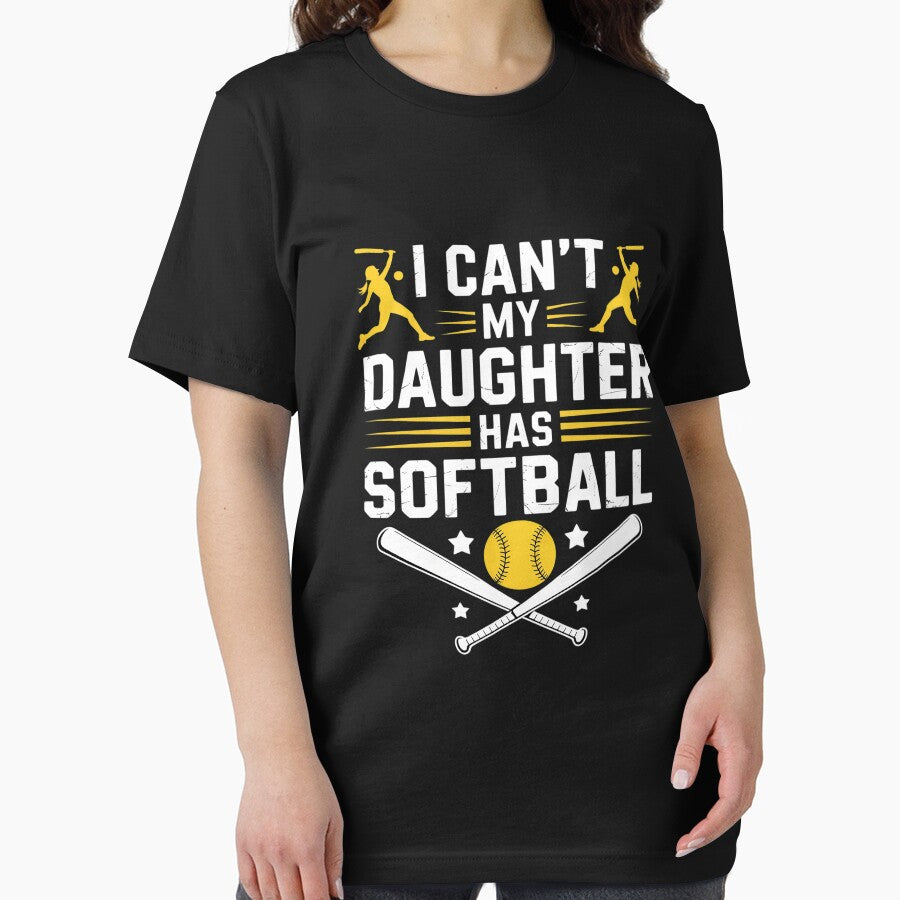 Funny Father's Day I Can't My Daughter Has Softball Dad by HORIZBoutique T-Shirts, Hoodie, Sweatshirt (Image 2)