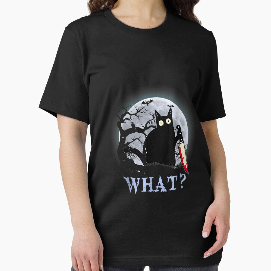 Cat What Murderous Black Cat With Knife Halloween Costume by PootinTuon T-Shirts, Hoodie, Sweatshirt (Image 2)