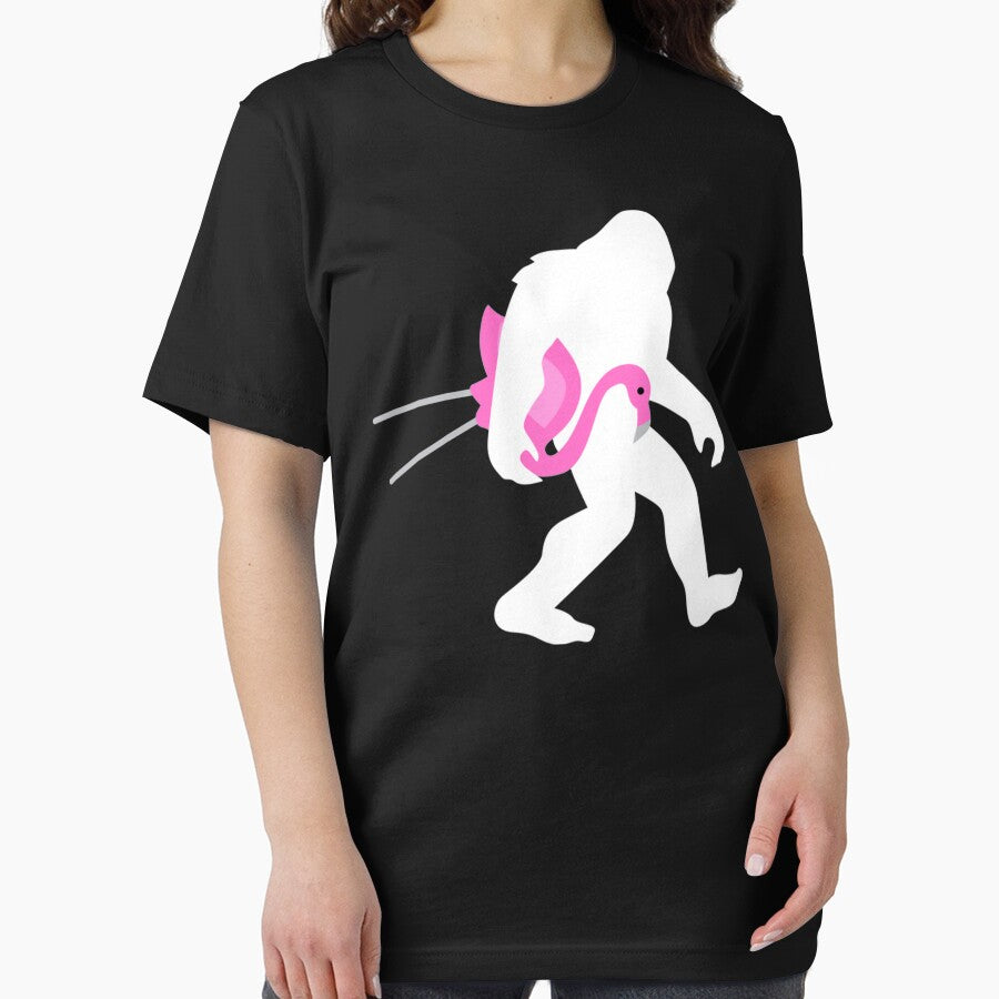 Bigfoot & Lawn Flamingo Hoodie Sasquatch Gift by ReeseTee T-Shirts, Sweatshirt | BlankRebels.com (Image 2)