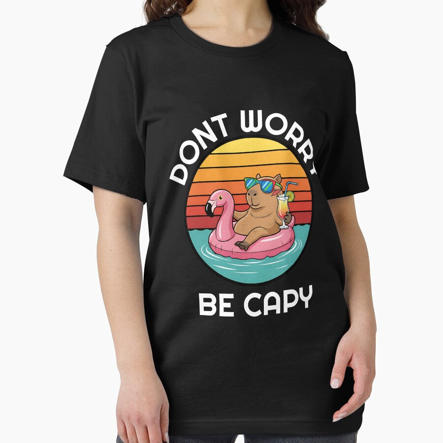 Don’t Worry Be Capy Cute Capybara Chill Summer Funny Capybara Dont Be Worry Be Capy by BornBorn T-Shirts,... (Image 2)