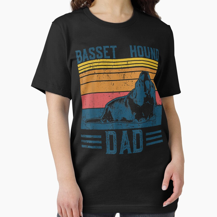 Dog Dad - Vintage Basset Hound Dad by minhyroa T-Shirts, Hoodie, Sweatshirt | BlankRebels.com (Image 2)