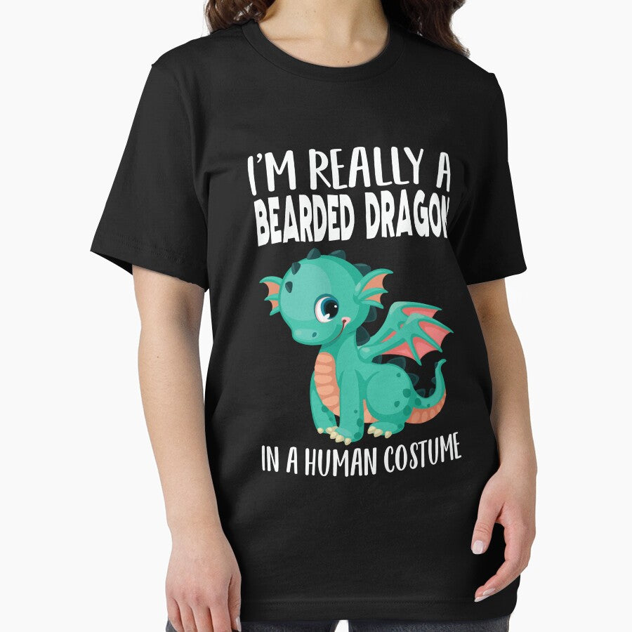 I'm Really A Bearded Dragon In A Human Costume Funny Halloween by Teapot-art T-Shirts, Hoodie, Sweatshirt (Image 2)