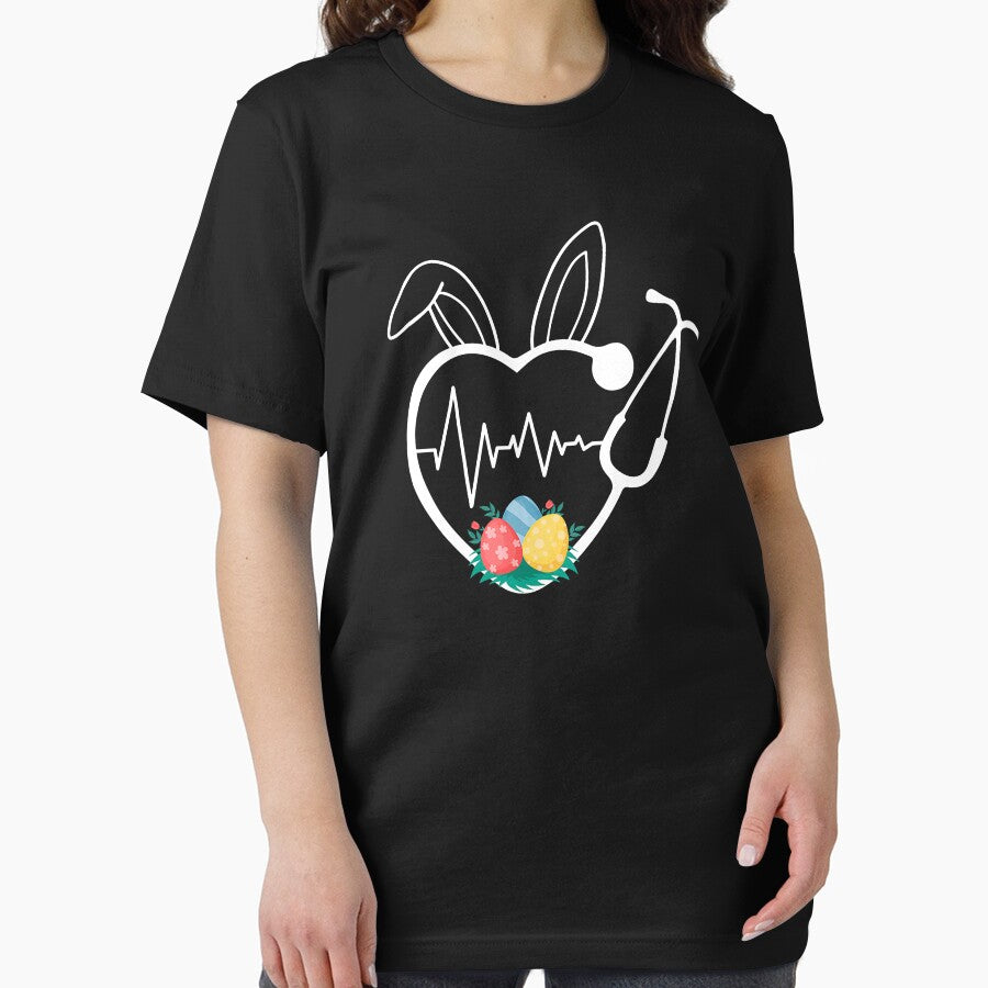 Stethoscope Love Easter Nurse Life Egg Nurse Easter Bunny by GardNewerd T-Shirts, Hoodie, Sweatshirt (Image 2)