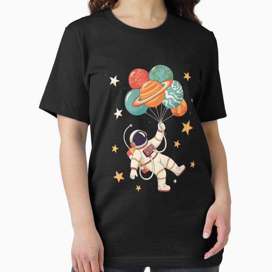 Universe Galaxy Space Planets Balloons Kids Astronaut by joyouartArt T-Shirts, Hoodie, Sweatshirt | BlankRebels.com (Image 2)