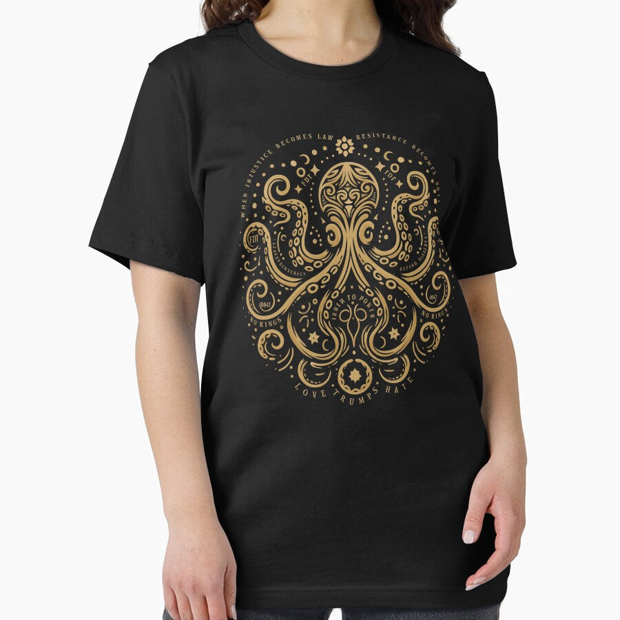 Subtle FDT, Octopus Art, Anti Fascist, Quiet Activism Mandala, 8647 Trump Fascism Feminist Leftist Ocean Lover... (Image 2)