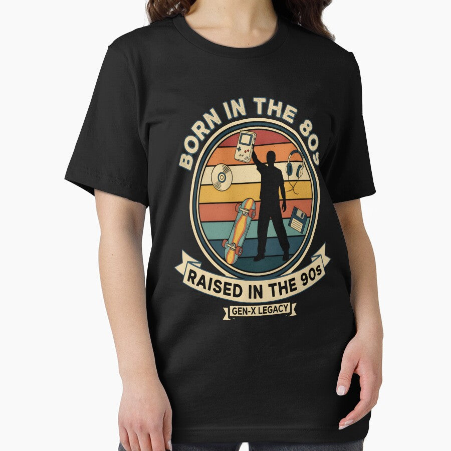 Born In The 80s Raised In The 90s - Vintage Aesthetic Nostalgia Quote by Axivra T-Shirts, Hoodie, Sweatshirt (Image 2)
