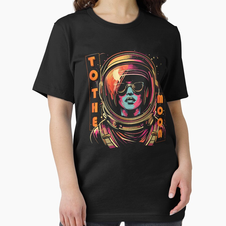 Vintage women of space t-shirt by Cute Animal pattern T-shirt Hoodie, Sweatshirt | BlankRebels.com (Image 2)