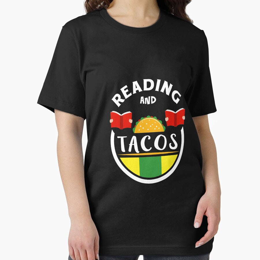 Reading and Tacos | book reading shirt | bookish gifts | book lover t-shirt | book lover gift | gift for booknerd | book shirt | author shirt | writer gift by Kreature Look