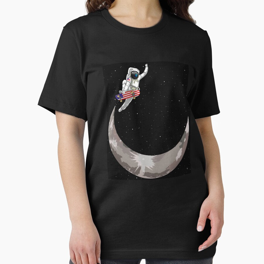 Skateboard Astronaut Halfmoon Space Science Geek by Bendthetrend T-Shirts, Hoodie, Sweatshirt | BlankRebels.com (Image 2)