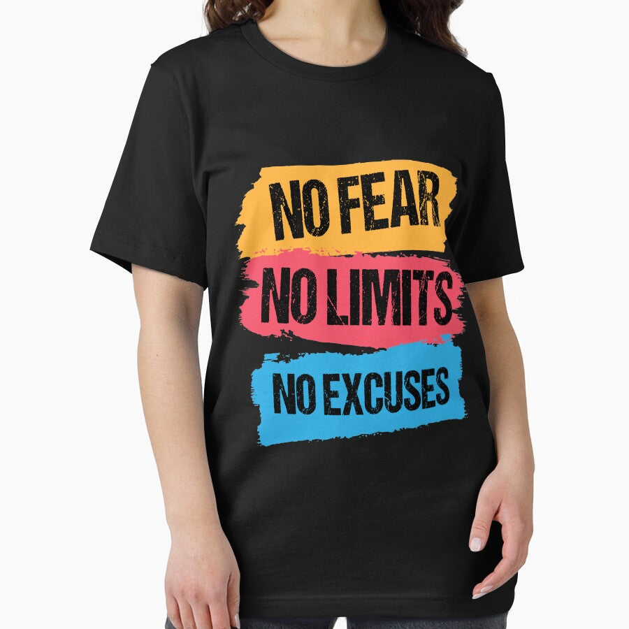 Motivational Tee Shirt ,No Fear No Limits No Excuses,Body Workout by Red Line Hoodie, Sweatshirt | BlankRebels.com (Image 2)