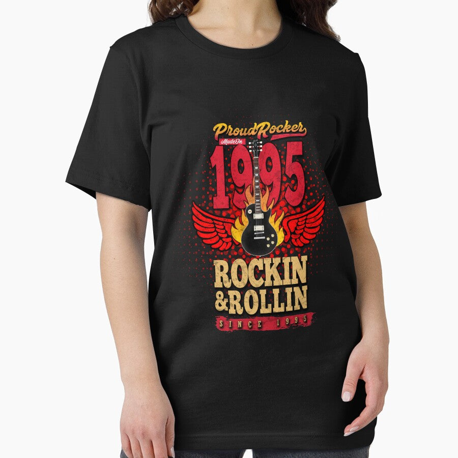 1995 Birthday Gift Flaming Winged Guitar Proud Rocker by SunnyStreet T-Shirts, Hoodie, Sweatshirt | BlankRebels.com (Image 2)
