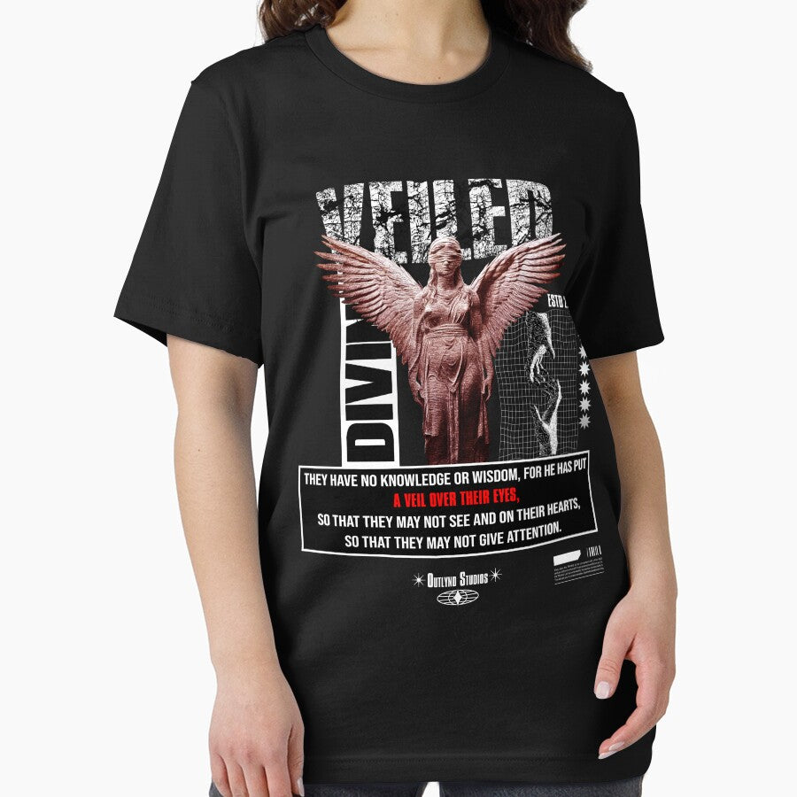 VEILED Divine Angel Dark Streetwear Design by outlyndstudios2 T-Shirts, Hoodie, Sweatshirt | BlankRebels.com (Image 2)