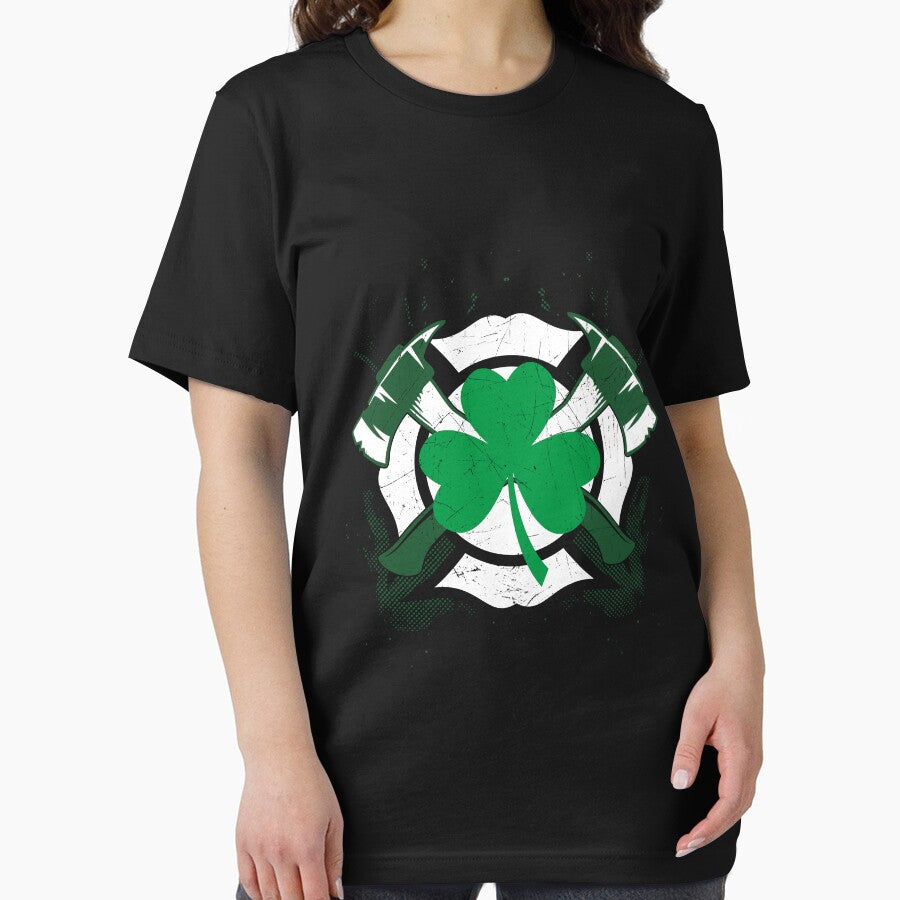 Firefighter Cross Axes St. Patrick's Day Clothes by q4success T-Shirts, Hoodie, Sweatshirt | BlankRebels.com (Image 2)