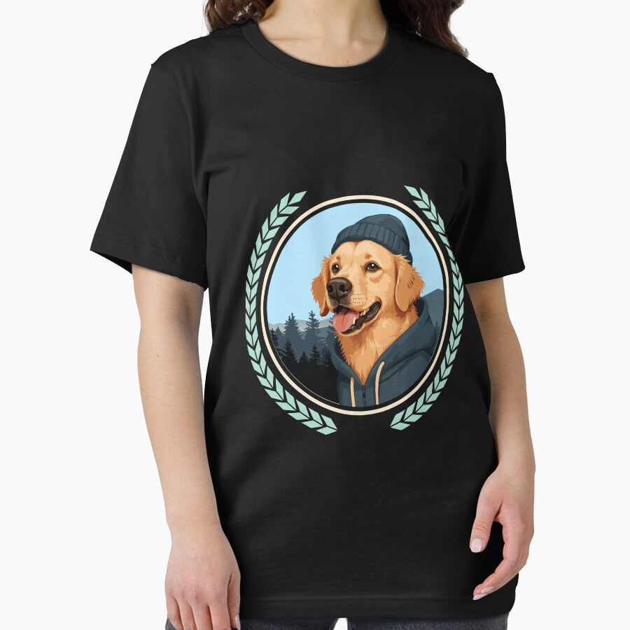 Cool Golden Retriever in Hoodie and Hat – Streetwear Dog Art by NeutronDesign T-Shirts, Sweatshirt (Image 2)