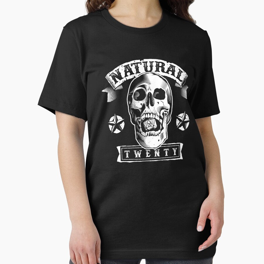 Screaming Skull Natural 20 d20 Dungeons and Dragons by carlhuber T-Shirts, Hoodie, Sweatshirt | BlankRebels.com (Image 2)