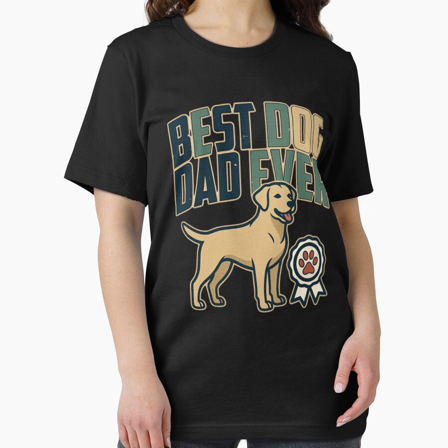 Vintage Best Dog Dad Ever Retro Dog Lover Tee Sticker by GeniePixel