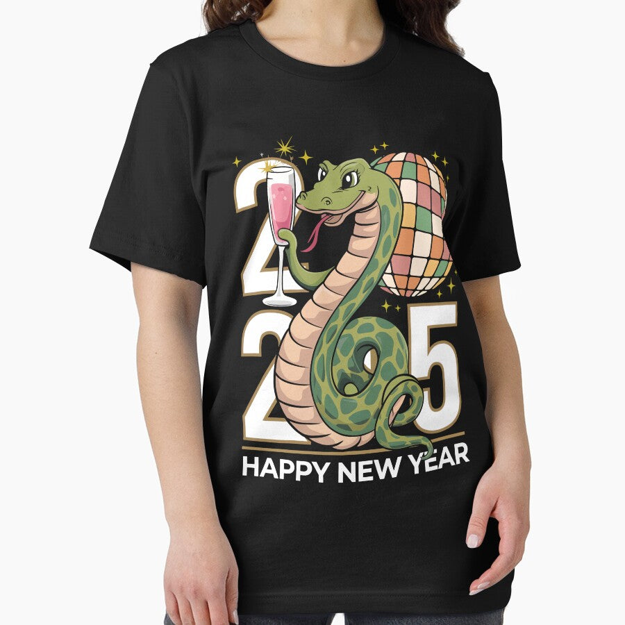 Happy New Year Snake 2025 Party Celebration by Oualid Art T-Shirts, Hoodie, Sweatshirt | BlankRebels.com (Image 2)