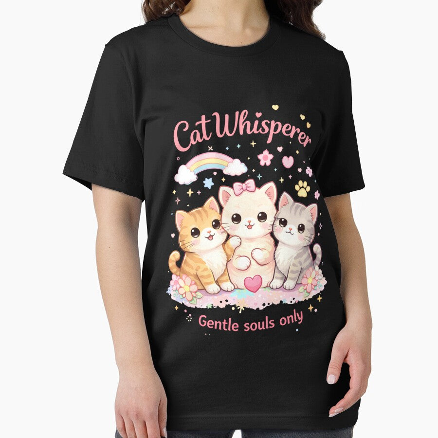 Cat Whisperer – Gentle Souls Only | Cute Kawaii Cat Design by NoPurrsGiven T-Shirts, Hoodie, Sweatshirt (Image 2)