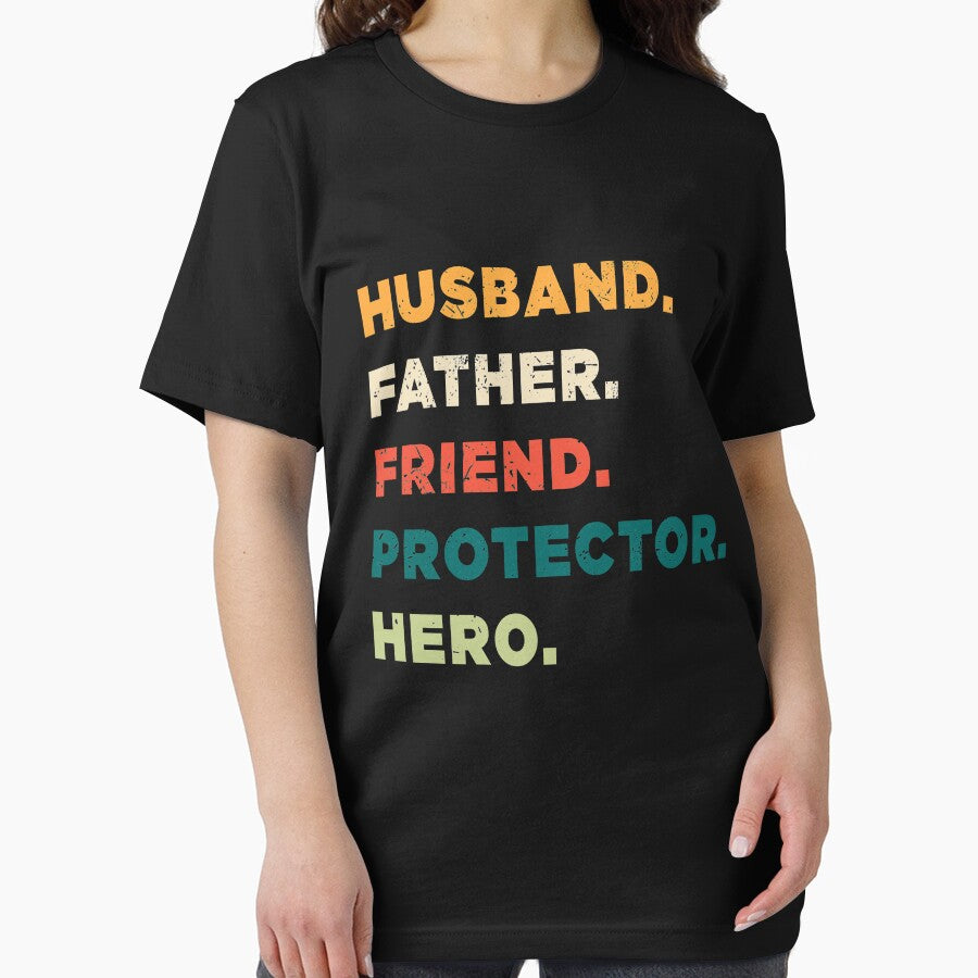 Husband Father Friend Protector Hero - Fathers Day Gift by James Lewis T-Shirts, Hoodie, Sweatshirt (Image 2)