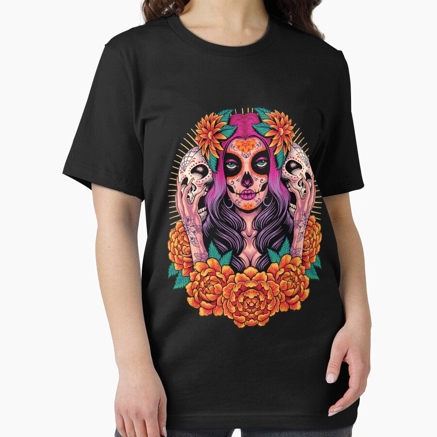 skull with floral by ACHRAF877 T-Shirts, Hoodie, Sweatshirt | BlankRebels.com (Image 2)
