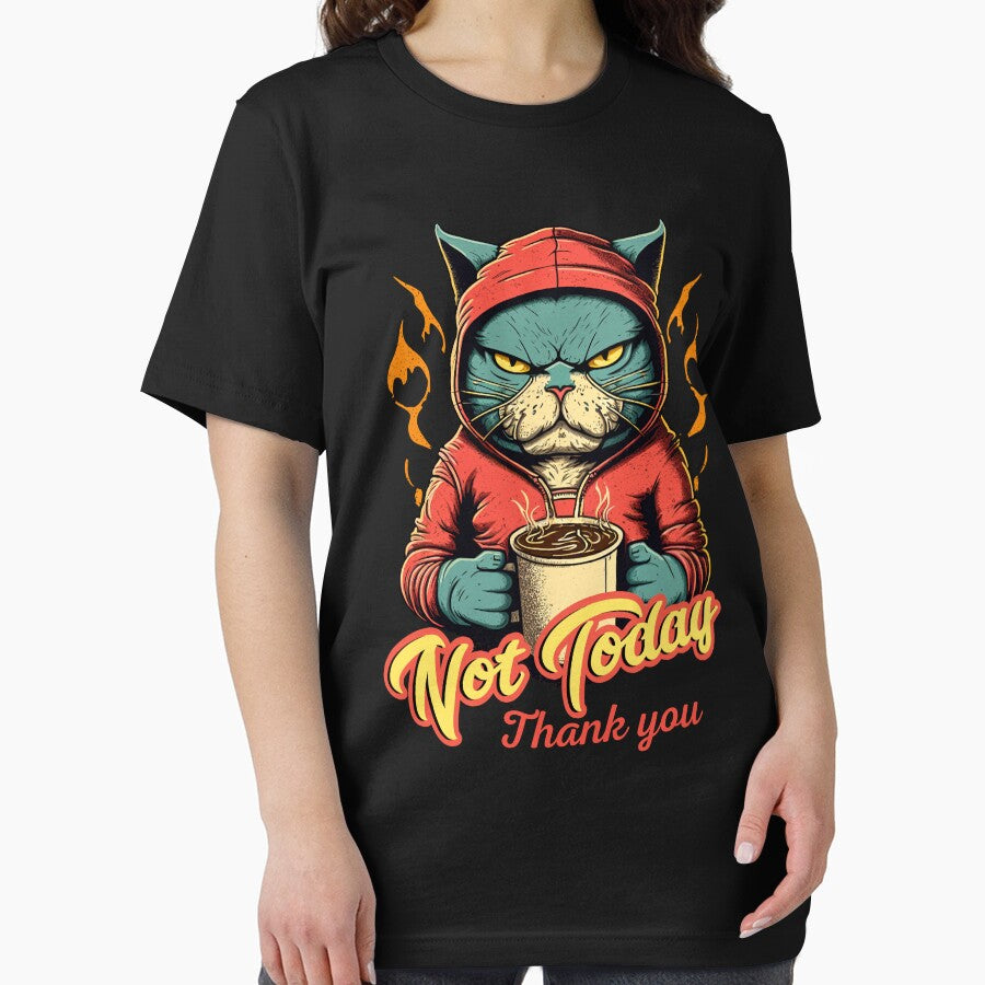 Angry Cat Drinking Coffee by justie1977 T-Shirts, Hoodie, Sweatshirt | BlankRebels.com (Image 2)