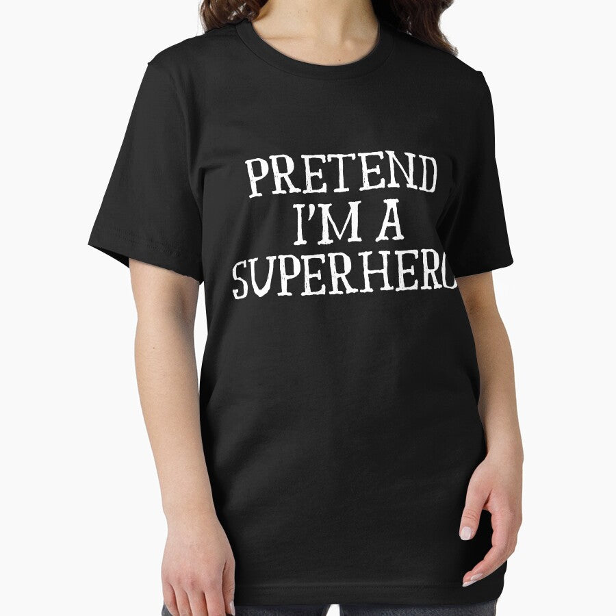 Funny Easy Lazy Halloween PRETEND I'M A SUPERHERO Costume by HubbyDesignz