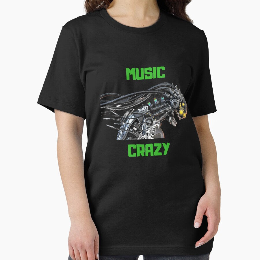 Music Crazy Cyborg Tee by FlashFireTees Hoodie, Sweatshirt | BlankRebels.com (Image 2)