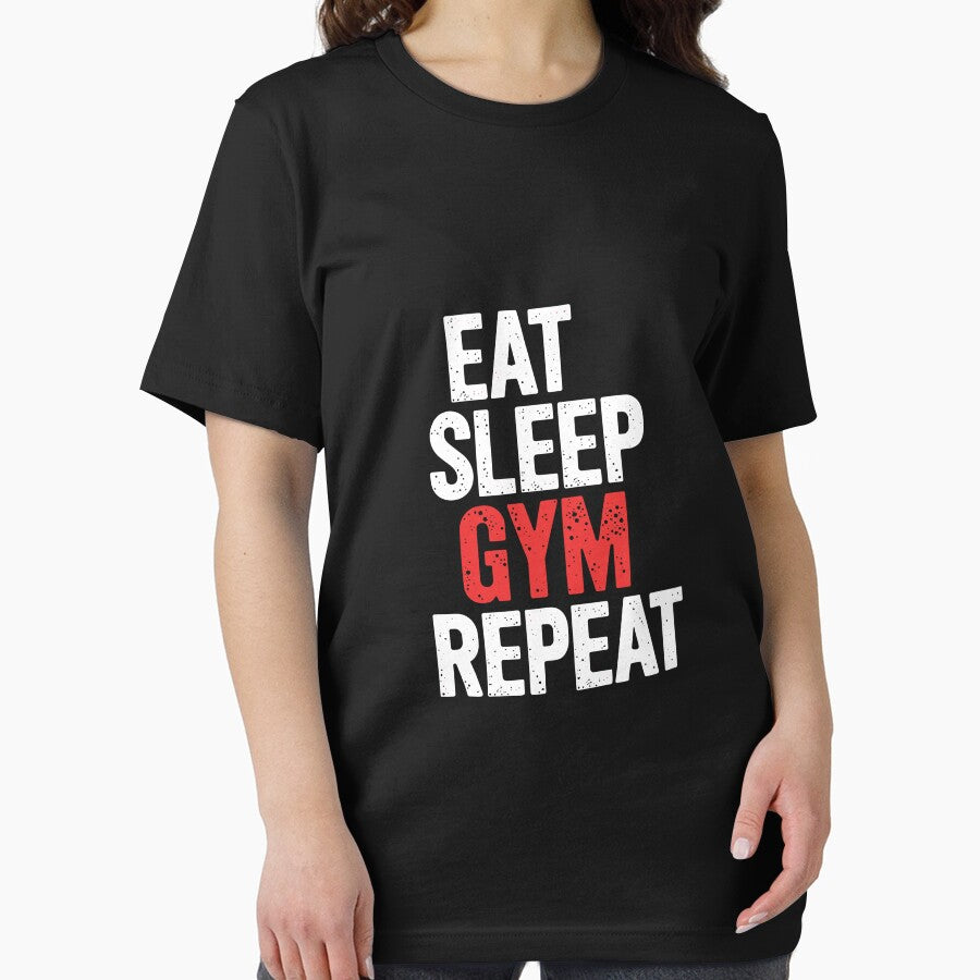 Eat, Sleep, Gym, Repeat – Motivational T-Shirt for Fitness Lovers by BlackForestPrintShop Hoodie, Sweatshirt (Image 2)