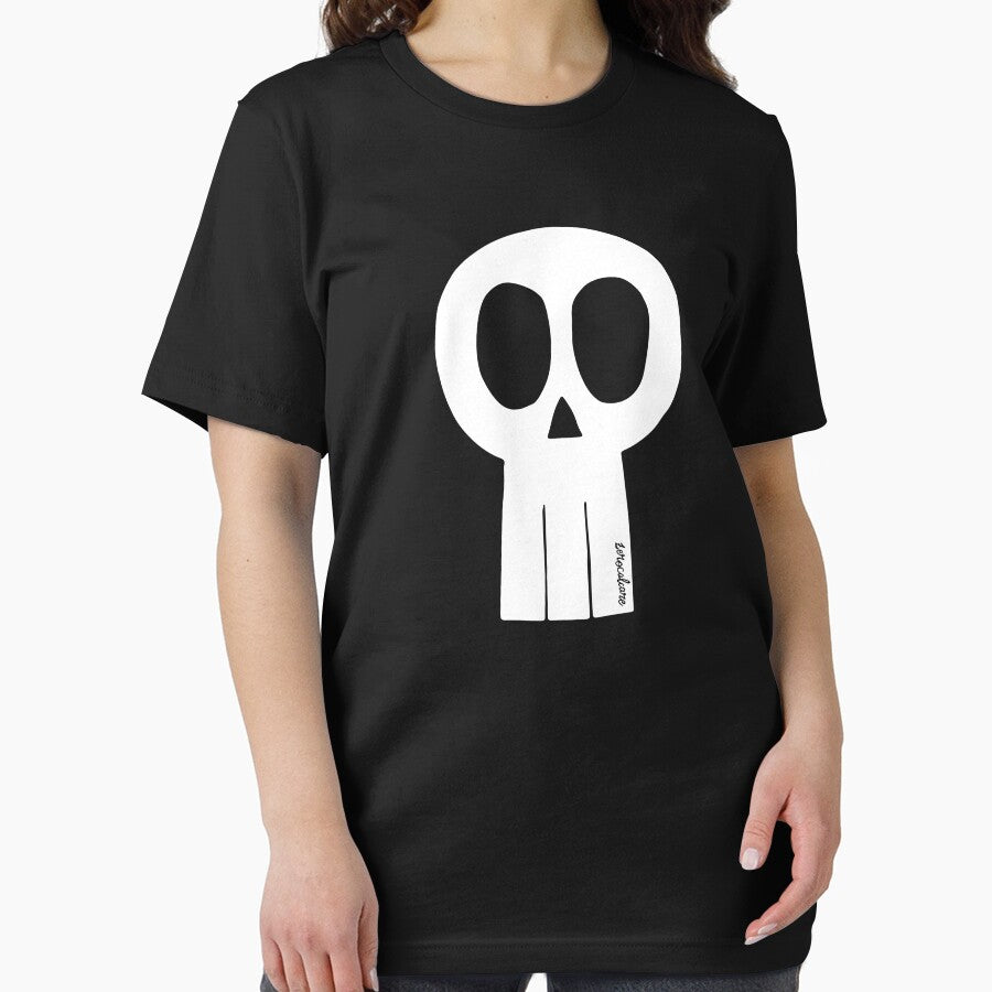 Zerocalcare Inspired Hand-Drawn Skull T-Shirt Design by EMWebDesign