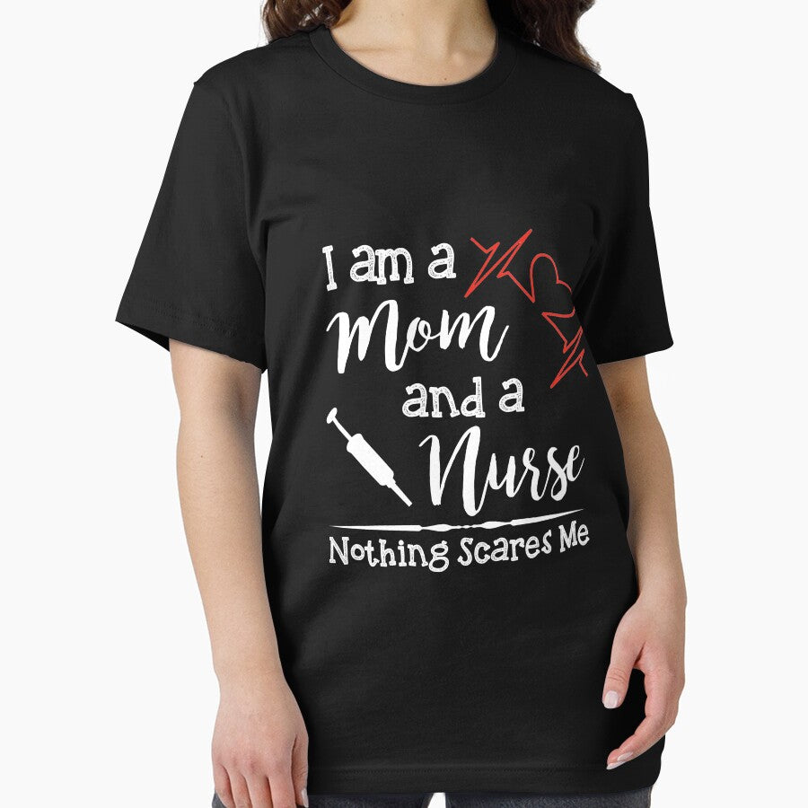 I Am A Mom And A Nurse Nothing Scares Me | Nurse Shirts Funny | Nurse Appreciation | shirts for nurse | nurses... (Image 2)
