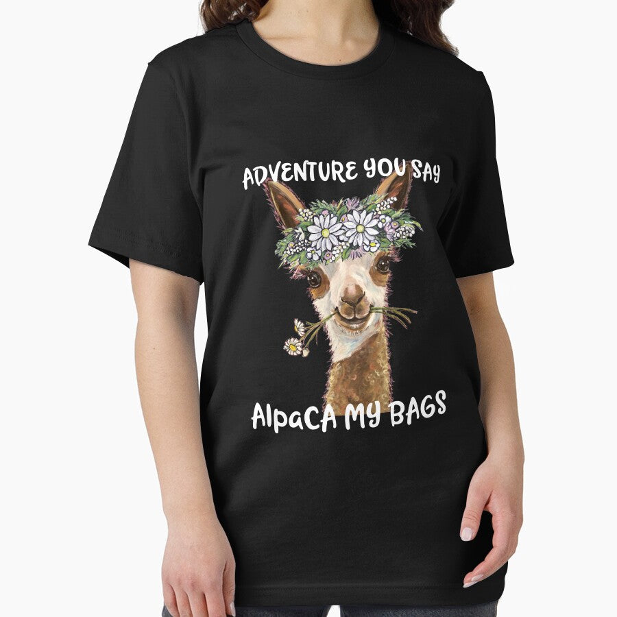 Alpaca My Bags Art, Adventure you Say Alpaca My Bags, cute alpaca art by leekellerart T-Shirts, Hoodie, Sweatshirt (Image 2)