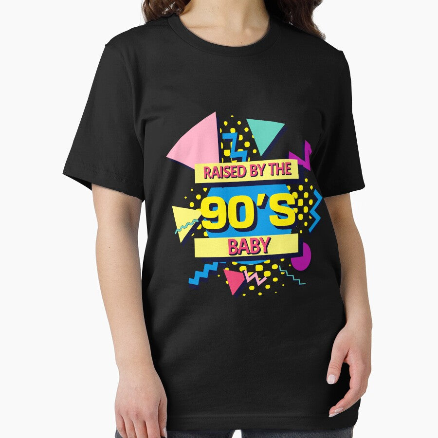 Raised by the 90's Baby - Retro Memphis Design 90s by retrologie T-Shirts, Hoodie, Sweatshirt | BlankRebels.com (Image 2)