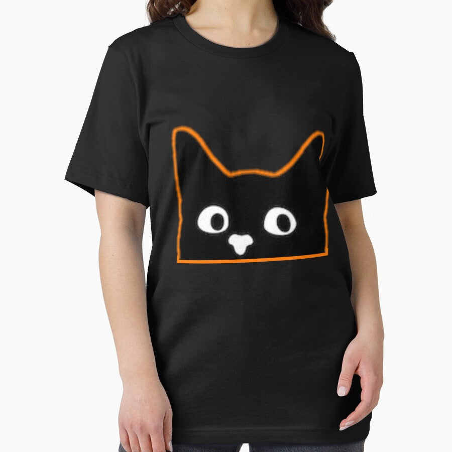 Black cat looking at you Halloween spooky black cat by Menariya T-Shirts, Hoodie, Sweatshirt | BlankRebels.com (Image 2)