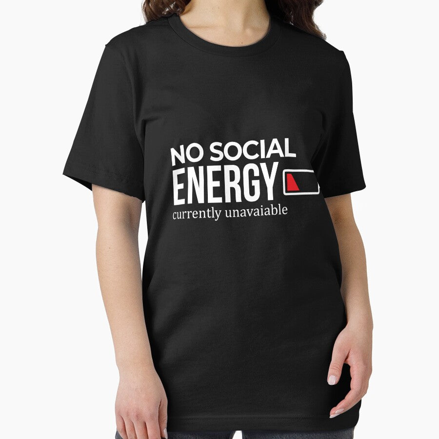 No Social Energy – Introvert Social Exhaustion Quote Shirt by VOIDF[ ]RM Hoodie, Sweatshirt | BlankRebels.com (Image 2)