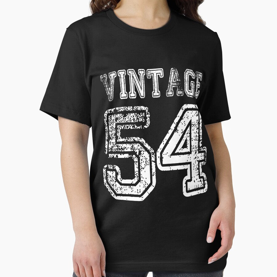 Vintage 54 2054 1954 T-shirt Birthday Gift Age Year Old Boy Girl Cute Funny Man Woman Jersey Style by arcadetoystore