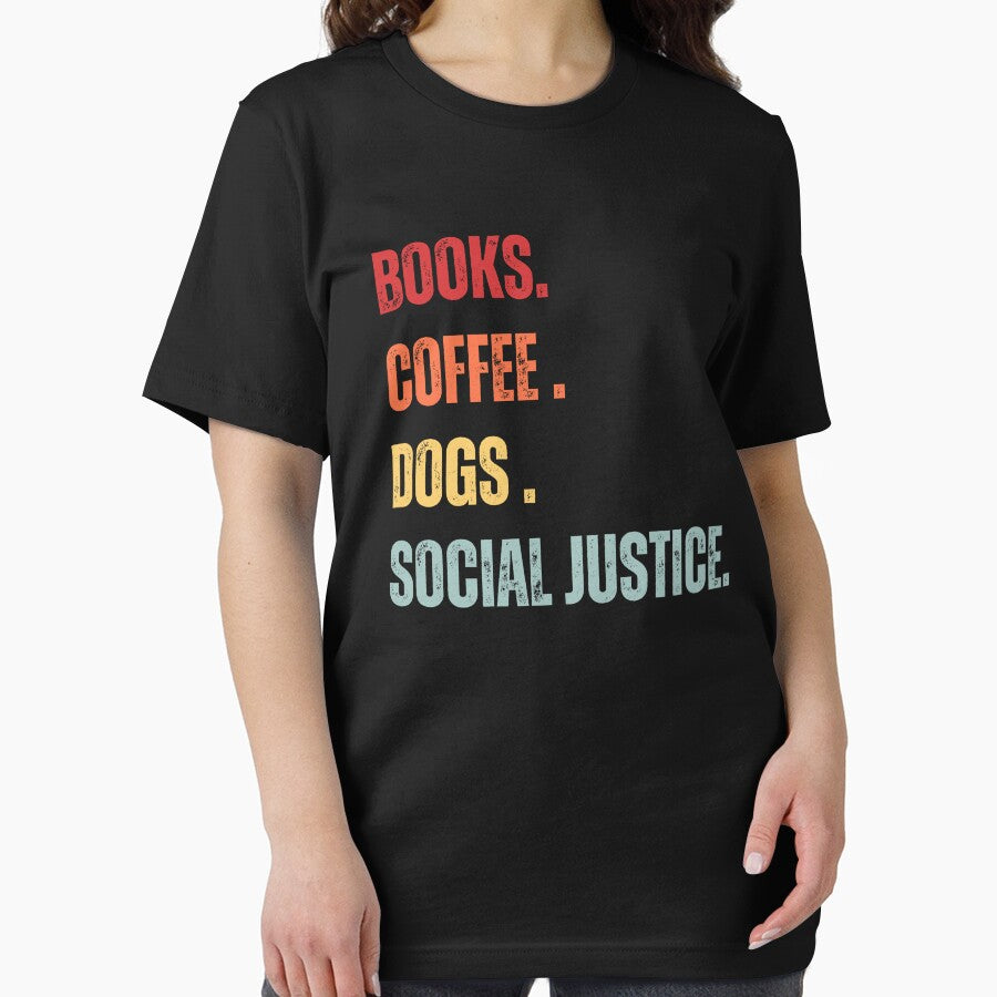 Books, Coffee, Dogs And Social Justice by yeodesign  ⭐⭐⭐⭐⭐ T-Shirts, Hoodie, Sweatshirt | BlankRebels.com (Image 2)