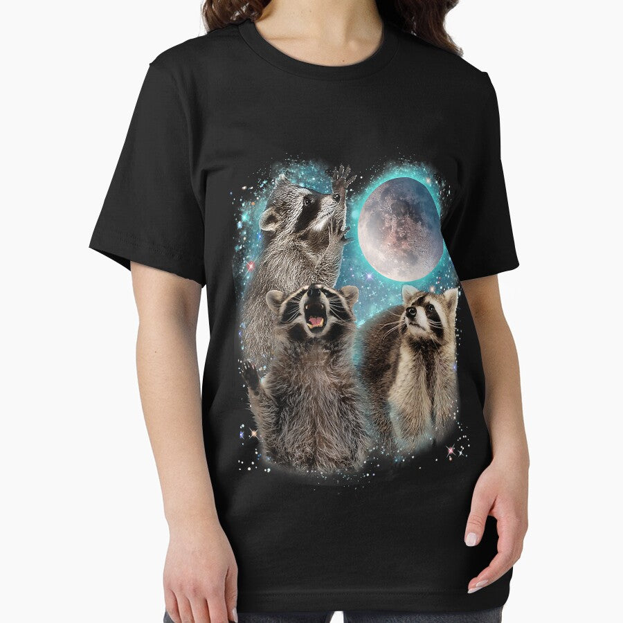 Anarchy 3 Racoon Moon Howling Raccoon Head Funny T-Shirts, Hoodie, Sweatshirt