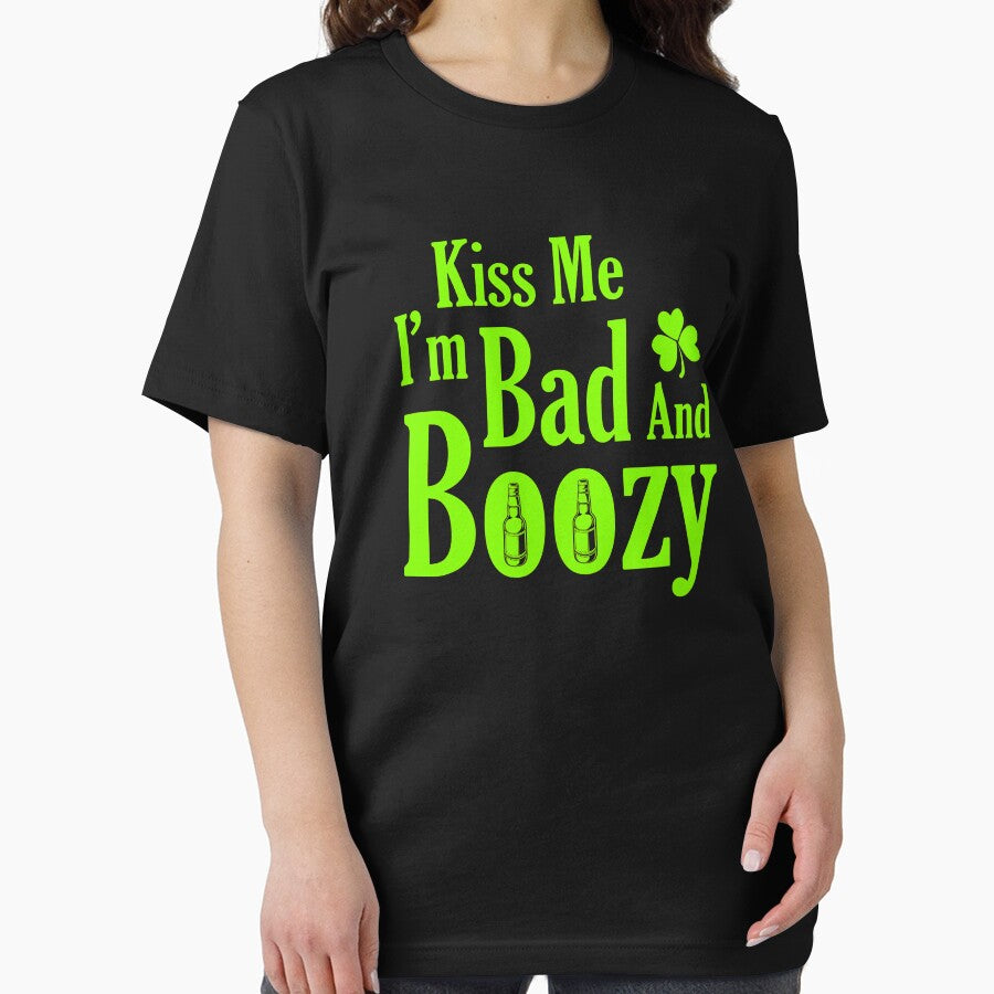 Bad and Boozy Saint Patty's Day Tee Shirt by doggopupper