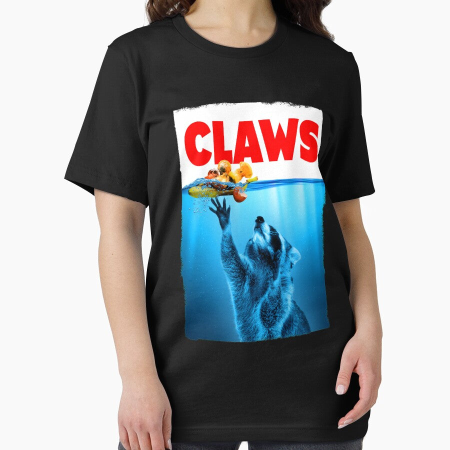 Trash Panda Raccoon Lovers Paws Claws Shark Movie Parody by el-em-cee T-Shirts, Hoodie, Sweatshirt (Image 2)