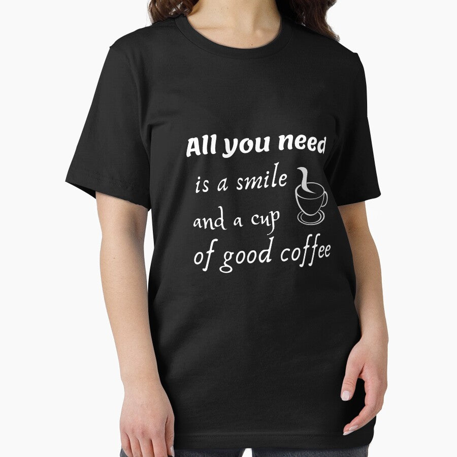 Smile and Coffeee | Gift for coffee lover | Best coffee quote by CarlosBerry T-Shirts, Hoodie, Sweatshirt (Image 2)