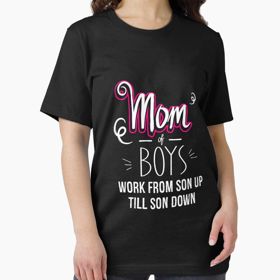 Mom of Boys Work From Son Up Till Down, Mom of Boys Gift, Boy Mom by Designs4Less T-Shirts, Hoodie, Sweatshirt (Image 2)